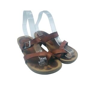 Yokono Women's brown leather sandals made in Spain size 7.5.